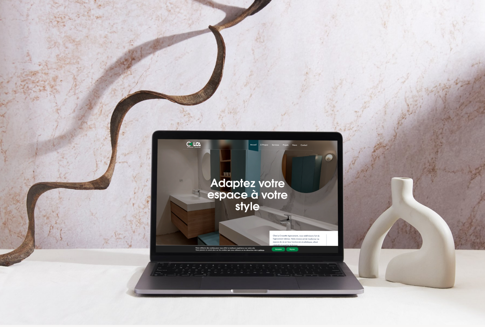 Visuel du site Crouzette Agencements situé à Saint-Aunès - Agence seo Montpellier, comdesamis